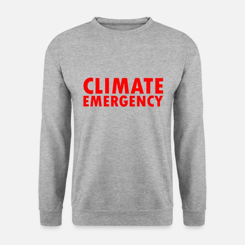 Climate emergency - Unisex Pullover - Weißgrau meliert