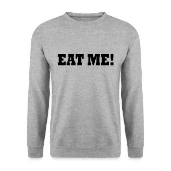 Eat me - Unisex Sweatshirt - salt & pepper - Front - Alina (178cm) & Michal (187cm)