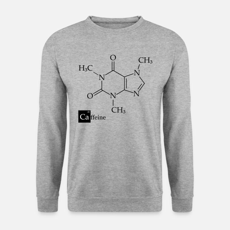 Caffeine structural formula - Unisex Sweatshirt - salt & pepper