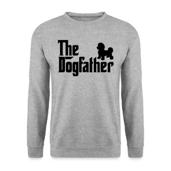 Bichon Frise Dogfather Dog Lover Godfather Style - Sweat-shirt Unisexe - gris chiné - Devant - Alina (178cm) & Michal (187cm)