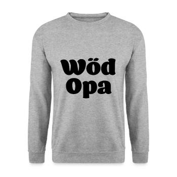 Wöd Opa bester Opa Österreich wöd Opi Österreich - Unisex Pullover - Weißgrau meliert - Vorne - Alina (178cm) & Michal (187cm)