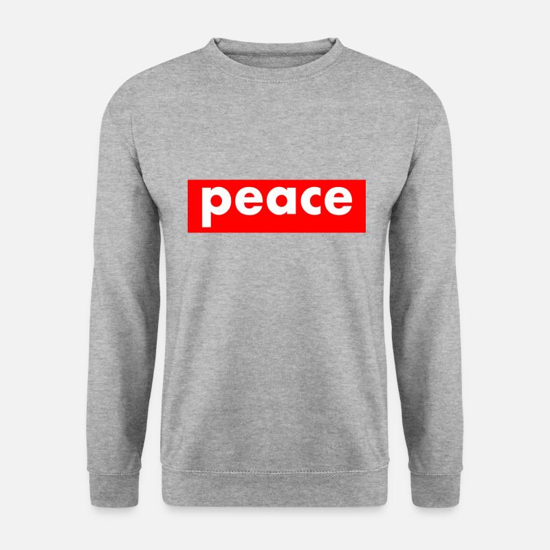 Peace - Unisex Pullover - Weißgrau meliert