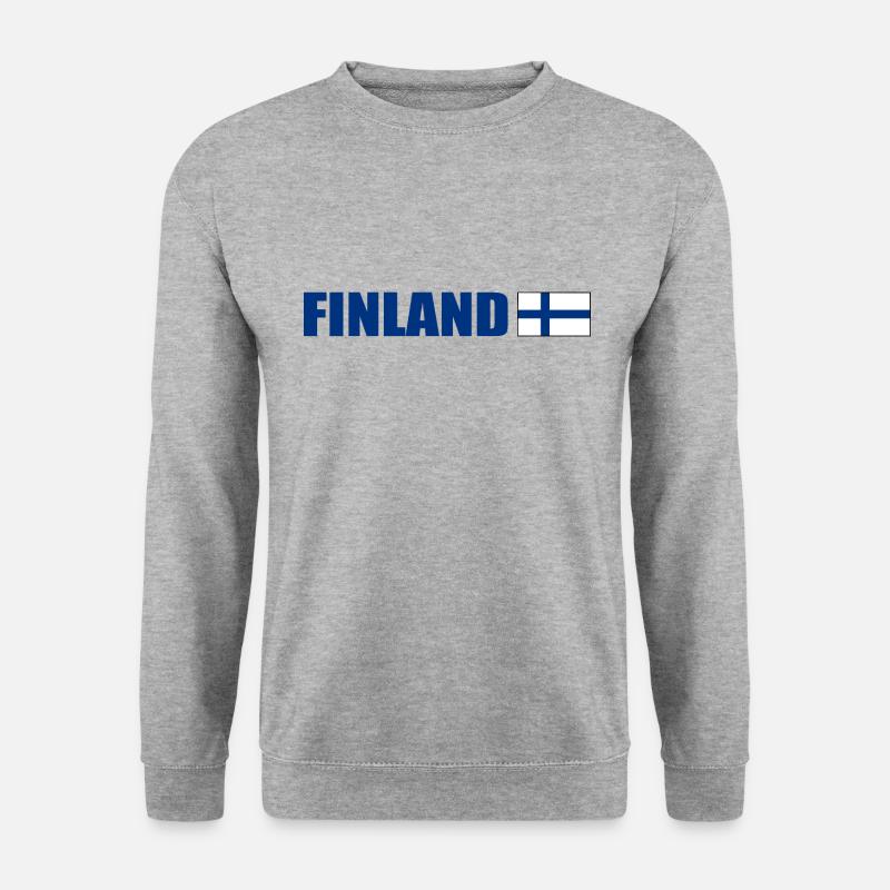 Finnland - Unisex Pullover - Weißgrau meliert