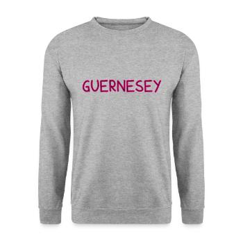 GUERNSEY. UNITED KINGDOM. ENGLAND - Unisex Sweatshirt - salt & pepper - Front - Alina (178cm) & Michal (187cm)