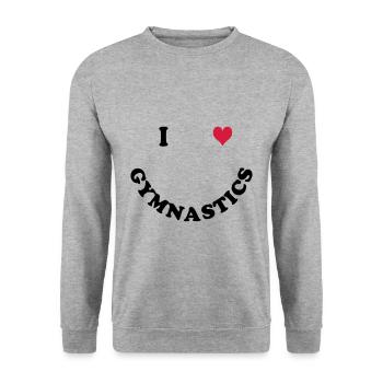 Gymnastik - Unisex Pullover - Weißgrau meliert - Vorne - Alina (178cm) & Michal (187cm)