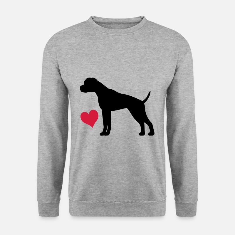 Boxer - Unisex Pullover - Weißgrau meliert