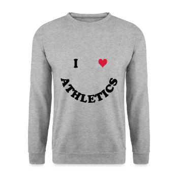 Athletics - Unisex Sweatshirt - salt & pepper - Front - Alina (178cm) & Michal (187cm)