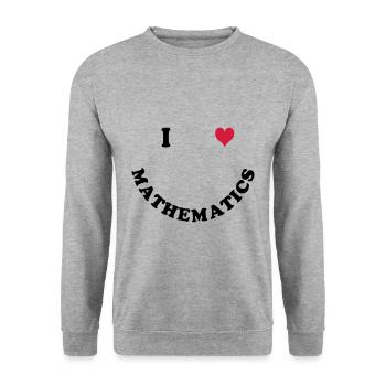 Mathematik - Unisex Pullover - Weißgrau meliert - Vorne - Alina (178cm) & Michal (187cm)
