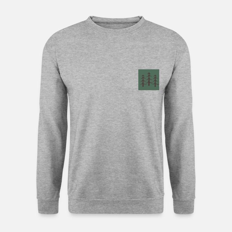 Bäume an der Brust - Unisex Pullover - Weißgrau meliert
