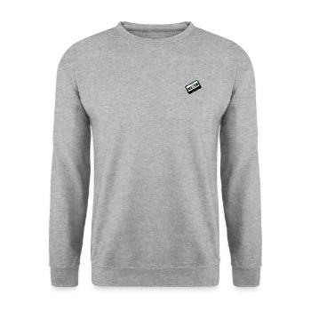 Cassette - Unisex Sweatshirt - salt & pepper - Front - Alina (178cm) & Michal (187cm)