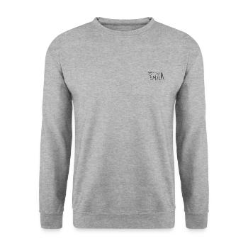 Berlin oder auch BÄRlin. - Unisex Pullover - Weißgrau meliert - Vorne - Alina (178cm) & Michal (187cm)