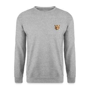 Tigre - Sweat-shirt Unisexe - gris chiné - Devant - Alina (178cm) & Michal (187cm)