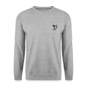 DOG - Unisex Sweatshirt - salt & pepper - Front - Alina (178cm) & Michal (187cm)