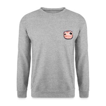 Monstre t-shirt, monstre tee, cadeau - Sweat-shirt Unisexe - gris chiné - Devant - Alina (178cm) & Michal (187cm)