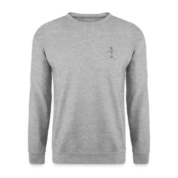Bremen Town Musicians Volker Ernsting - Unisex Sweatshirt - salt & pepper - Front - Alina (178cm) & Michal (187cm)