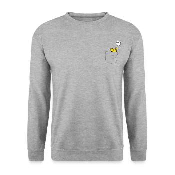 Peanuts Design Avec Woodstock Endormi - Sweat-shirt Unisexe - gris chiné - Devant - Alina (178cm) & Michal (187cm)