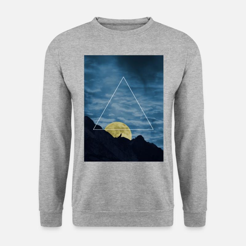 wolf-triangle - Unisex Sweatshirt - salt & pepper