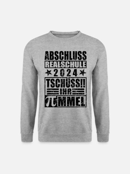 Abschluss 2024 Realschule - Unisex Pullover - Weißgrau meliert
