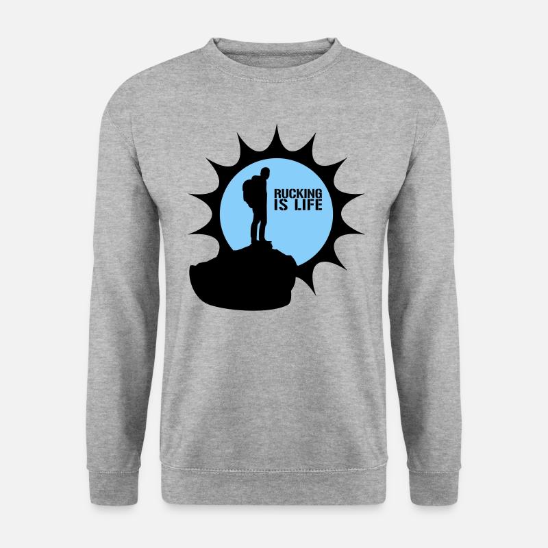 Rucken - Unisex Pullover - Weißgrau meliert