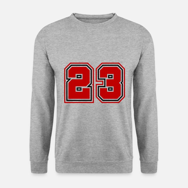 23 Zahl symbol - Unisex Pullover - Weißgrau meliert