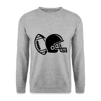 Casque de football - Sweat-shirt Unisexe - gris chiné - Devant - Alina (178cm) & Michal (187cm)