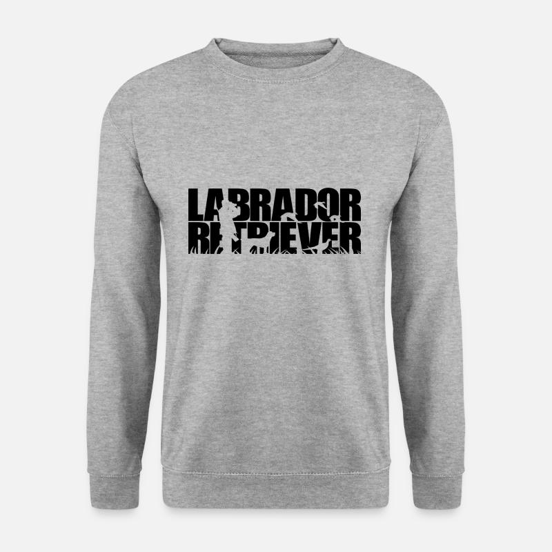 LABRADOR RETRIEVER Jagdhund Jagdhunde Wilsigns - Unisex Pullover - Weißgrau meliert
