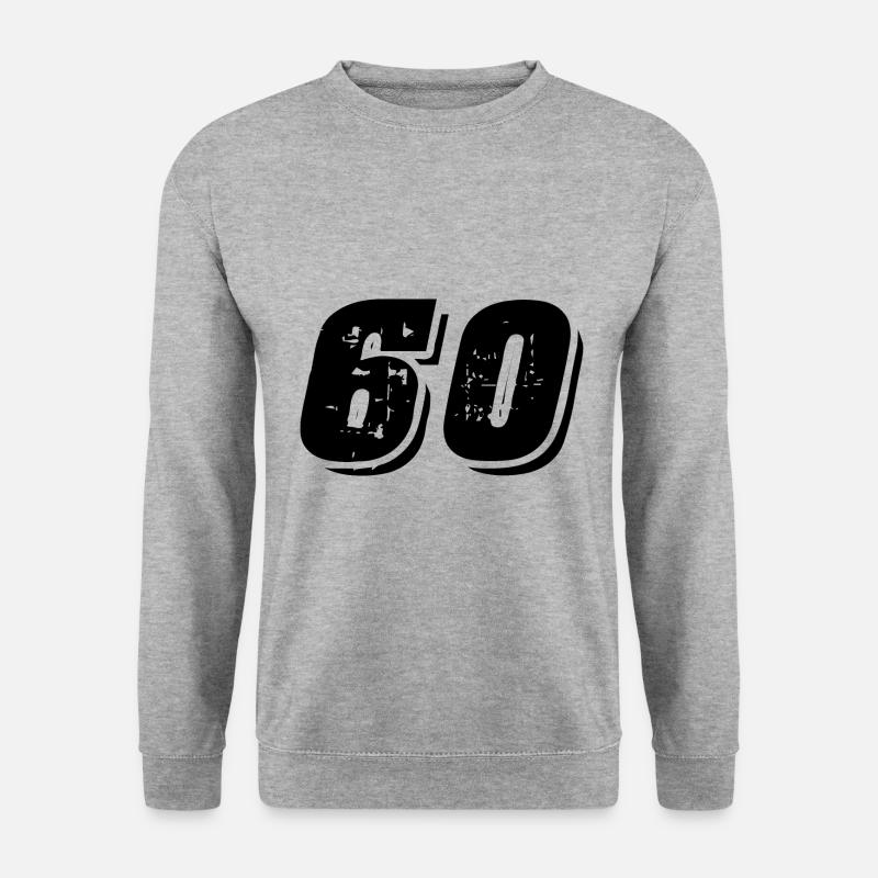 60 number symbol - Unisex Sweatshirt - salt & pepper