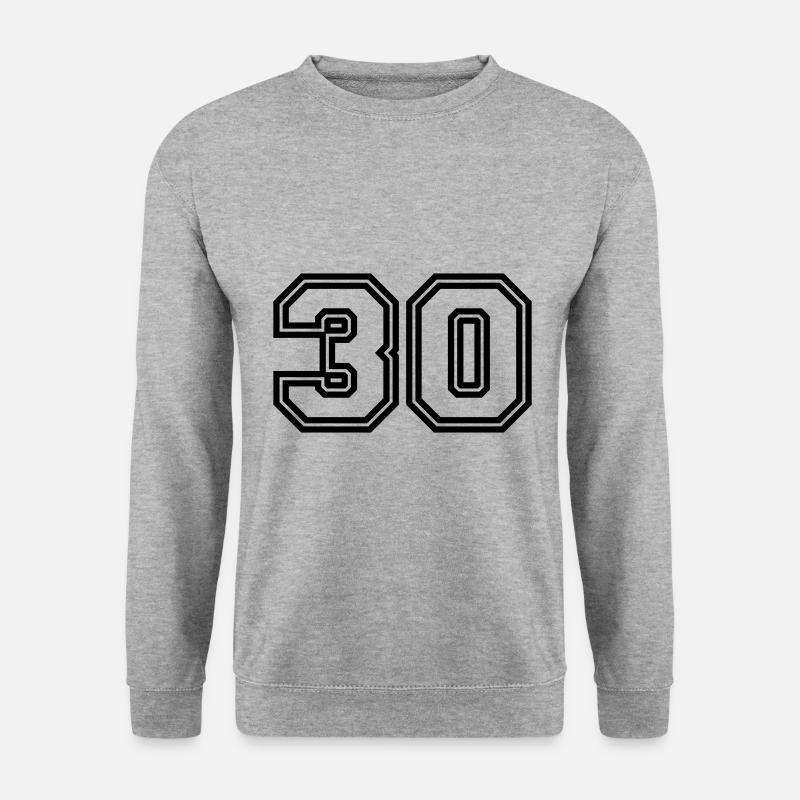 30 number symbol - Unisex Sweatshirt - salt & pepper