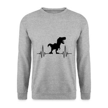 Paléontologie Dinosaures - Sweat-shirt Unisexe - gris chiné - Devant - Alina (178cm) & Michal (187cm)