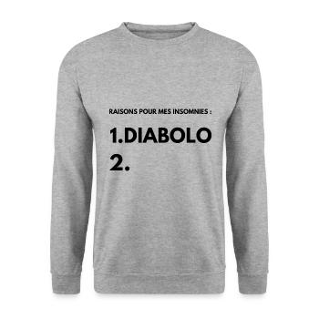 Cadeau humour diabolo cirque passion drôle - Sweat-shirt Unisexe - gris chiné - Devant - Alina (178cm) & Michal (187cm)