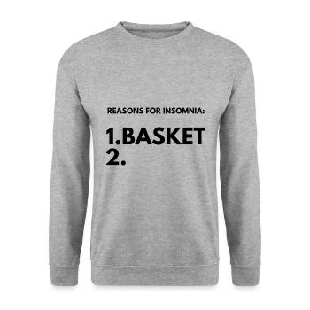 Gift basketball basketball funny sport passion - Unisex Sweatshirt - salt & pepper - Front - Alina (178cm) & Michal (187cm)