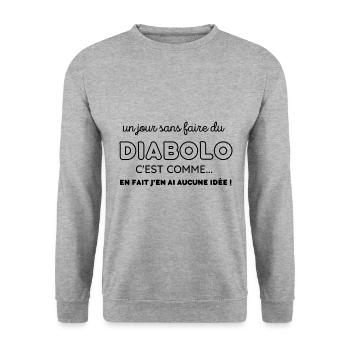 Cadeau humour diabolo cirque passion drôle - Sweat-shirt Unisexe - gris chiné - Devant - Alina (178cm) & Michal (187cm)