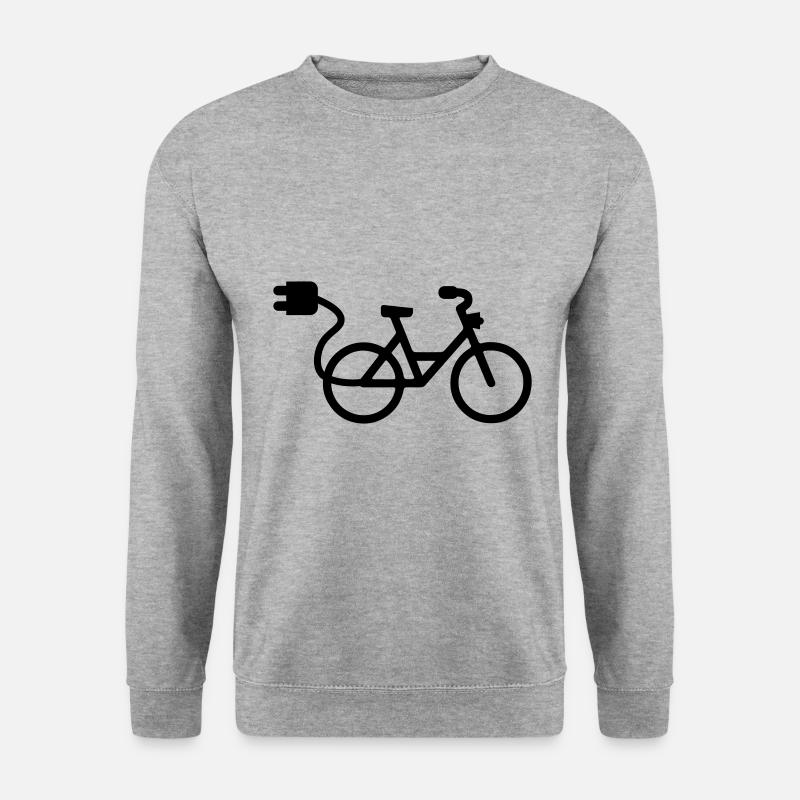 ebike fahrrad - Unisex Pullover - Weißgrau meliert