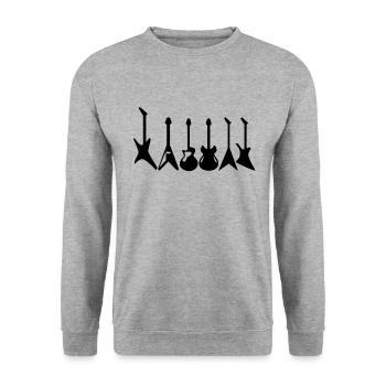 Guitars - Unisex Sweatshirt - salt & pepper - Front - Alina (178cm) & Michal (187cm)