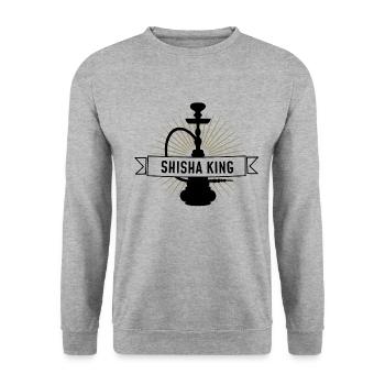 Shisha King - Pipe - Unisex Sweatshirt - salt & pepper - Front - Alina (178cm) & Michal (187cm)