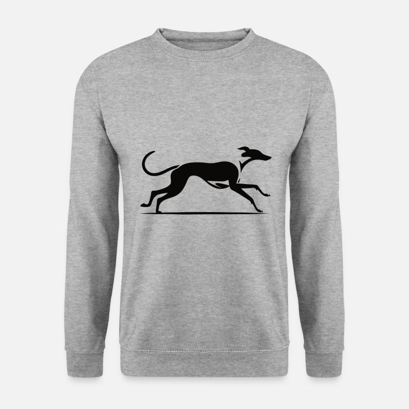 Design élégant de lévrier - Sweat-shirt Unisexe - gris chiné