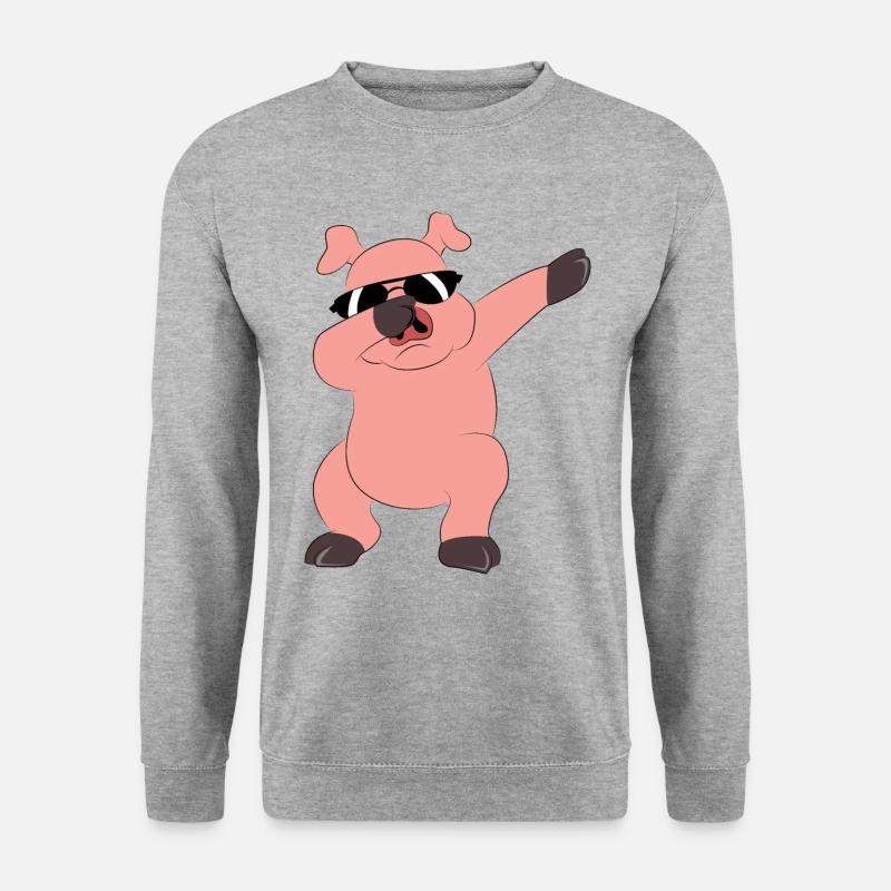 Dancing dabbing pig - Unisex Sweatshirt - salt & pepper