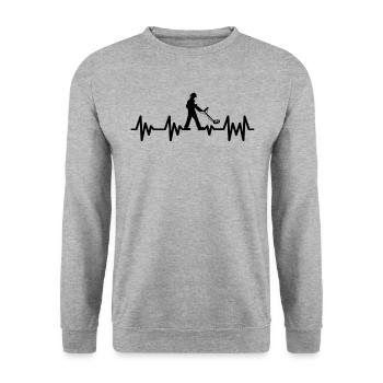 Probe cardiogam metal detector - Unisex Sweatshirt - salt & pepper - Front - Alina (178cm) & Michal (187cm)