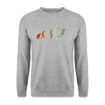Handball évolution joueurs de handball joueurs de handball - Sweat-shirt Unisexe - gris chiné - Devant - Alina (178cm) & Michal (187cm)