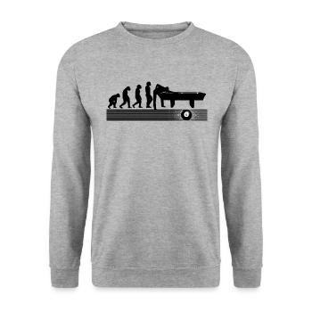 Snooker Evolution Billardtisch Billardkugeln Pool - Unisex Pullover - Weißgrau meliert - Vorne - Alina (178cm) & Michal (187cm)