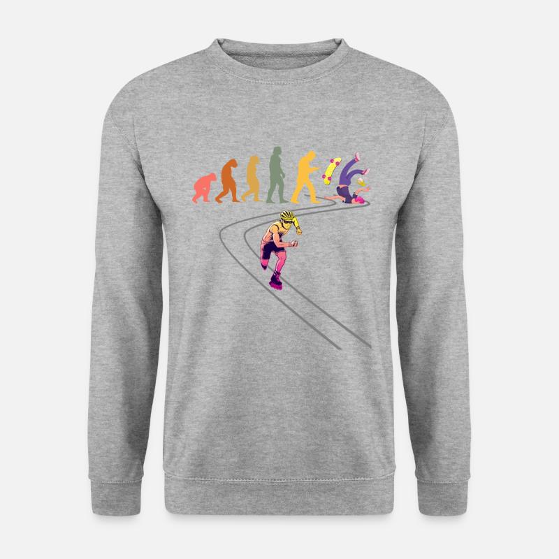 Inline-Skating Rollerskates Inline-Skater - Unisex Pullover - Weißgrau meliert