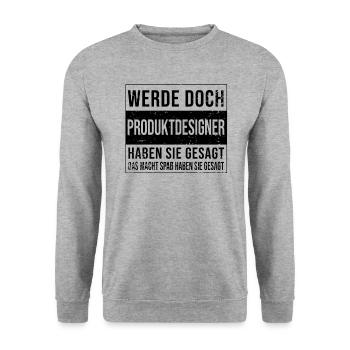 Technischer Geburtstag Arbeit witzige - Unisex Pullover - Weißgrau meliert - Vorne - Alina (178cm) & Michal (187cm)