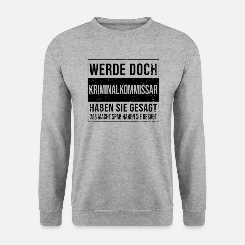 Polizist Geburtstag Arbeit witzige - Unisex Pullover - Weißgrau meliert
