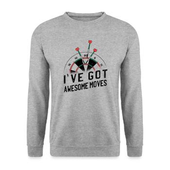 Jeu de fléchettes Dartboard Darts Darts Darts Player - Sweat-shirt Unisexe - gris chiné - Devant - Alina (178cm) & Michal (187cm)