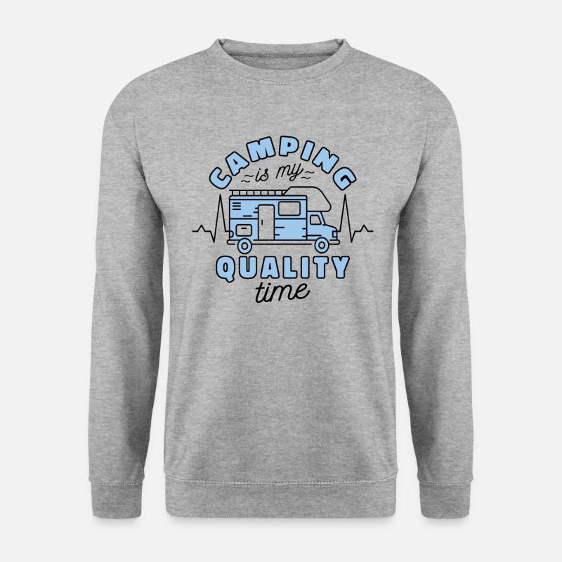 Reisemobil Fahrer Camping Wohnmobil - Unisex Pullover - Weißgrau meliert