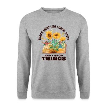 Gardener Garden Landscape Gardener Gardening - Unisex Sweatshirt - salt & pepper - Front - Alina (178cm) & Michal (187cm)
