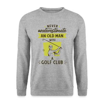 Jeu de golf Golfeur Balle de golf dictons amusants - Sweat-shirt Unisexe - gris chiné - Devant - Alina (178cm) & Michal (187cm)