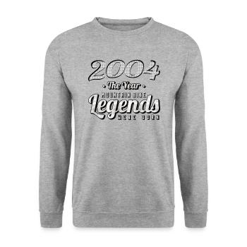 VTT-Mountainbiker 2004 Vintage Anniversaire VTT - Sweat-shirt Unisexe - gris chiné - Devant - Alina (178cm) & Michal (187cm)