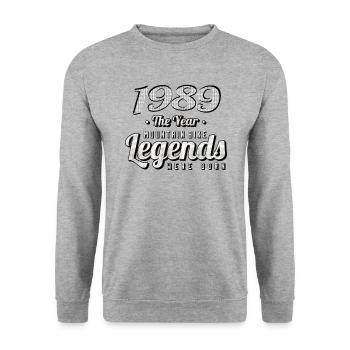 VTT-Mountainbiker 1989 Naissance Anniversaire VTT - Sweat-shirt Unisexe - gris chiné - Devant - Alina (178cm) & Michal (187cm)