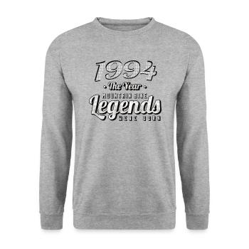 VTT-Mountainbiker 1994 Naissance Anniversaire VTT - Sweat-shirt Unisexe - gris chiné - Devant - Alina (178cm) & Michal (187cm)